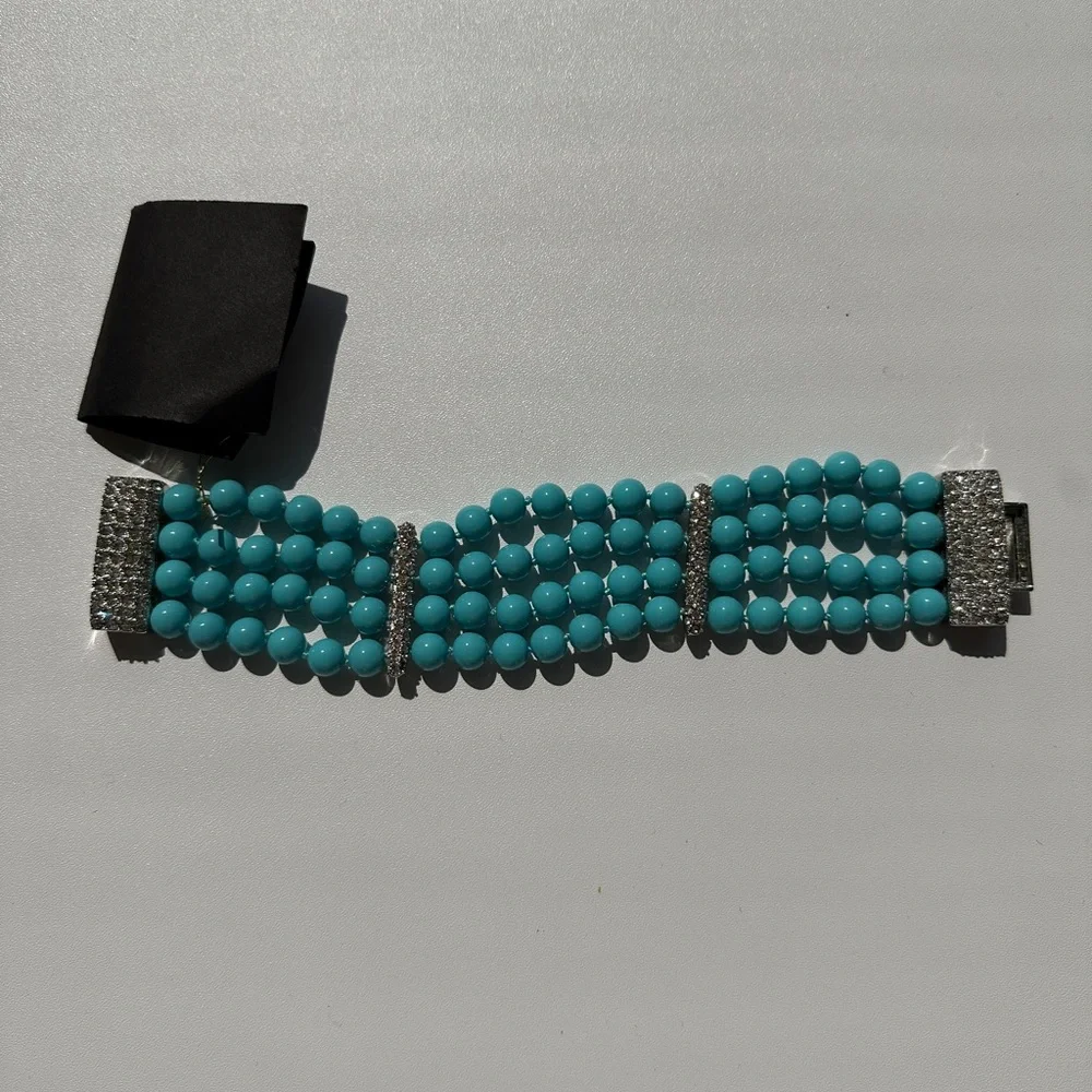 Turquoise Beaded Clasp Bracelet NWT Accessories Jewelry